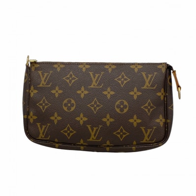 【6dc2937】ルイヴィトン ポーチ モノグラム ポシェットアクセソワール M51980 ブラウン【中古】レディース