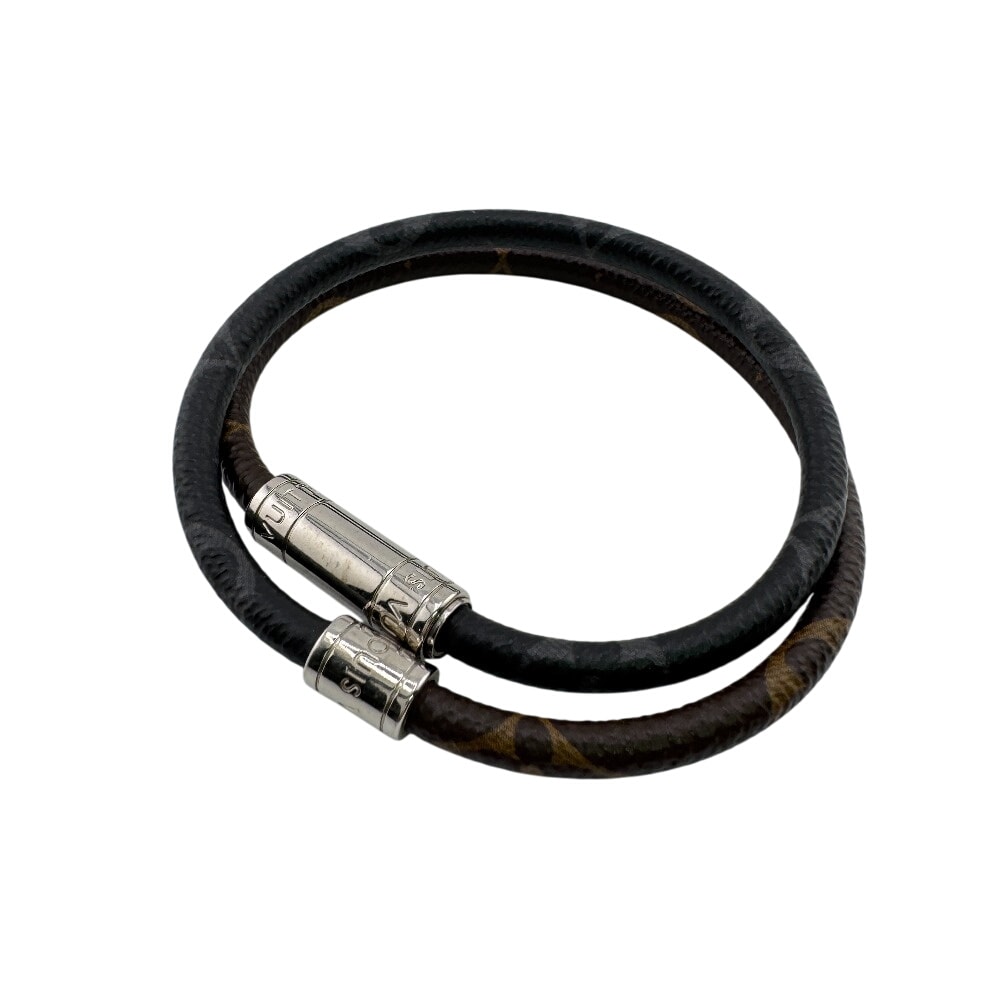 ルイヴィトン LOUIS VUITTON ブレスレット モノグラムマカサー ブレスレット キープイット バングル 2連  M8154E ブラウン