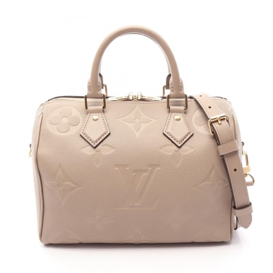 ルイ・ヴィトン LOUIS VUITTON スピーディ バンドリエール 25 モノグラムアンプラント ジャイアント トゥルトレール 2WAY ハンドバッグ バッグ レザー レディース ベージュ系 M59273 【中古】