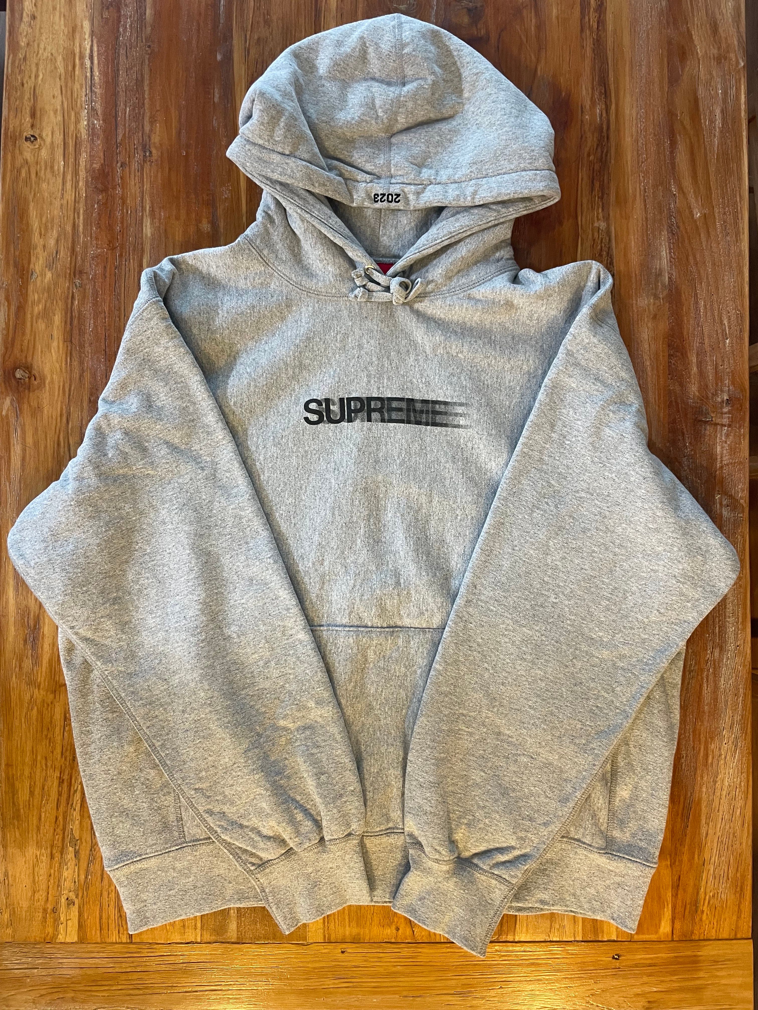Supreme Motion Logo Hooded Sweatshirt "Heather Grey" (23SS)
