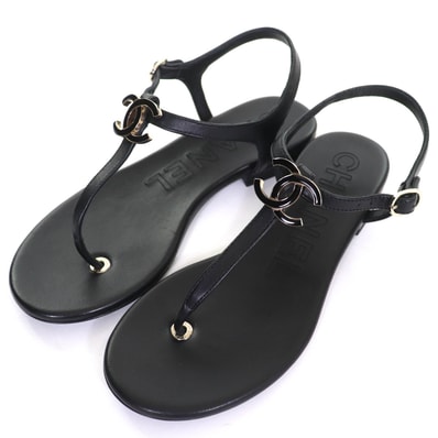 未使用品 シャネル
サンダル ブラック レディース 36 24C G45428