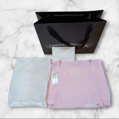 Chrome Hearts T Bar Bib Tank Pink Lサイズ 新品未使用 国内正規品