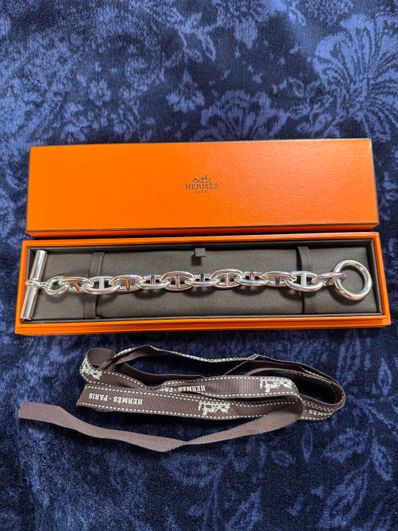 Hermes Chaine D'ancre TGM Bracelet "Silver"