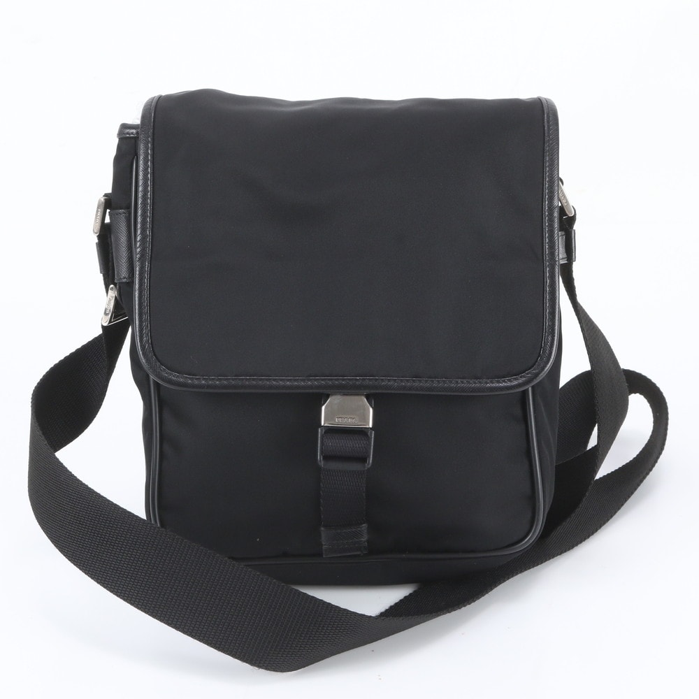 ■美品 プラダ テスート ナイロンショルダーバッグ レザー×ナイロン