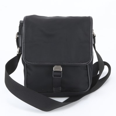 ■美品 プラダ テスート ナイロンショルダーバッグ レザー×ナイロン