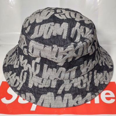 Supreme Fat Tip Jacquard Denim Crusher "Black"