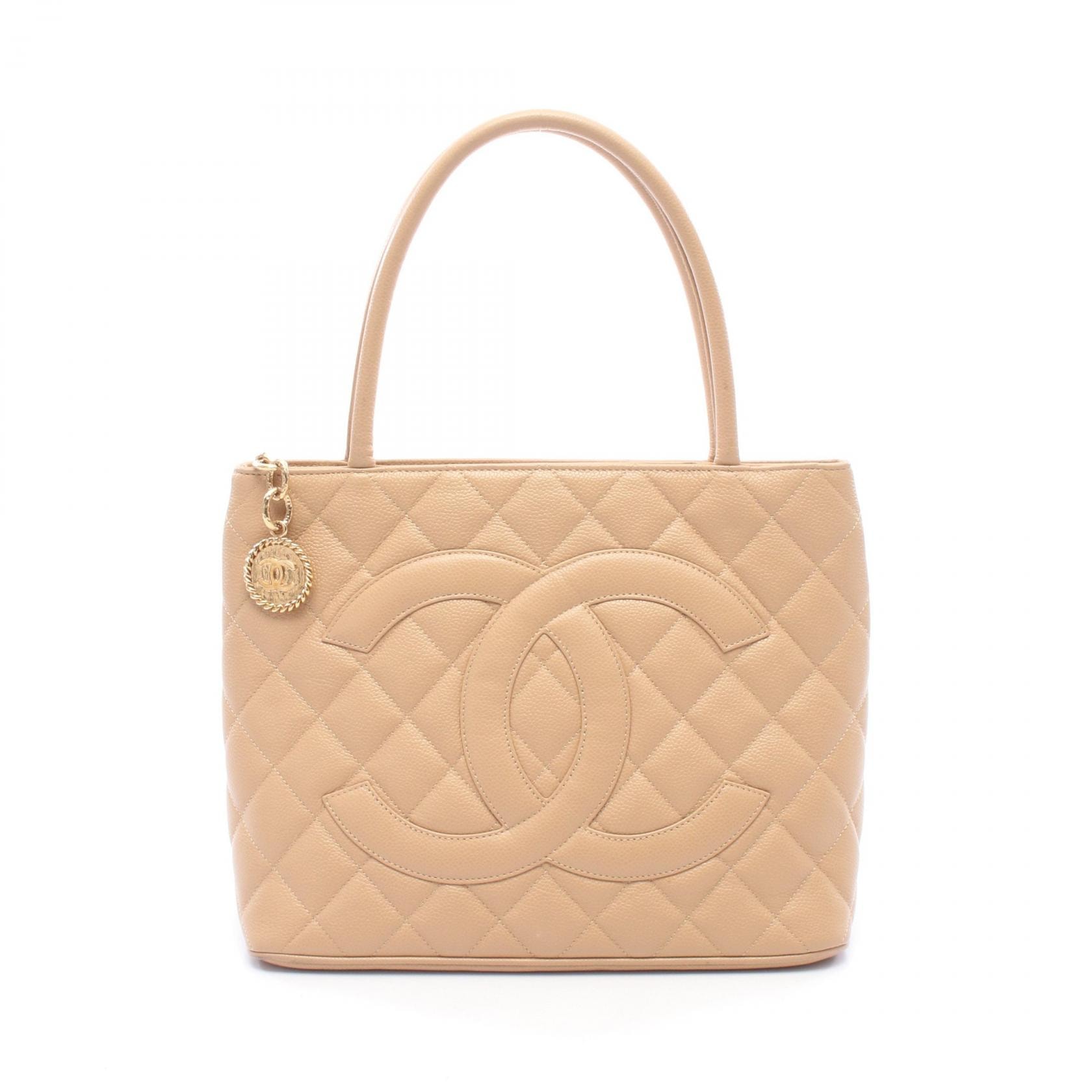 シャネル CHANEL 復刻トート トートバッグ バッグ キャビアスキン(グレインドカーフ) レディース ベージュ系 A01804 【中古】