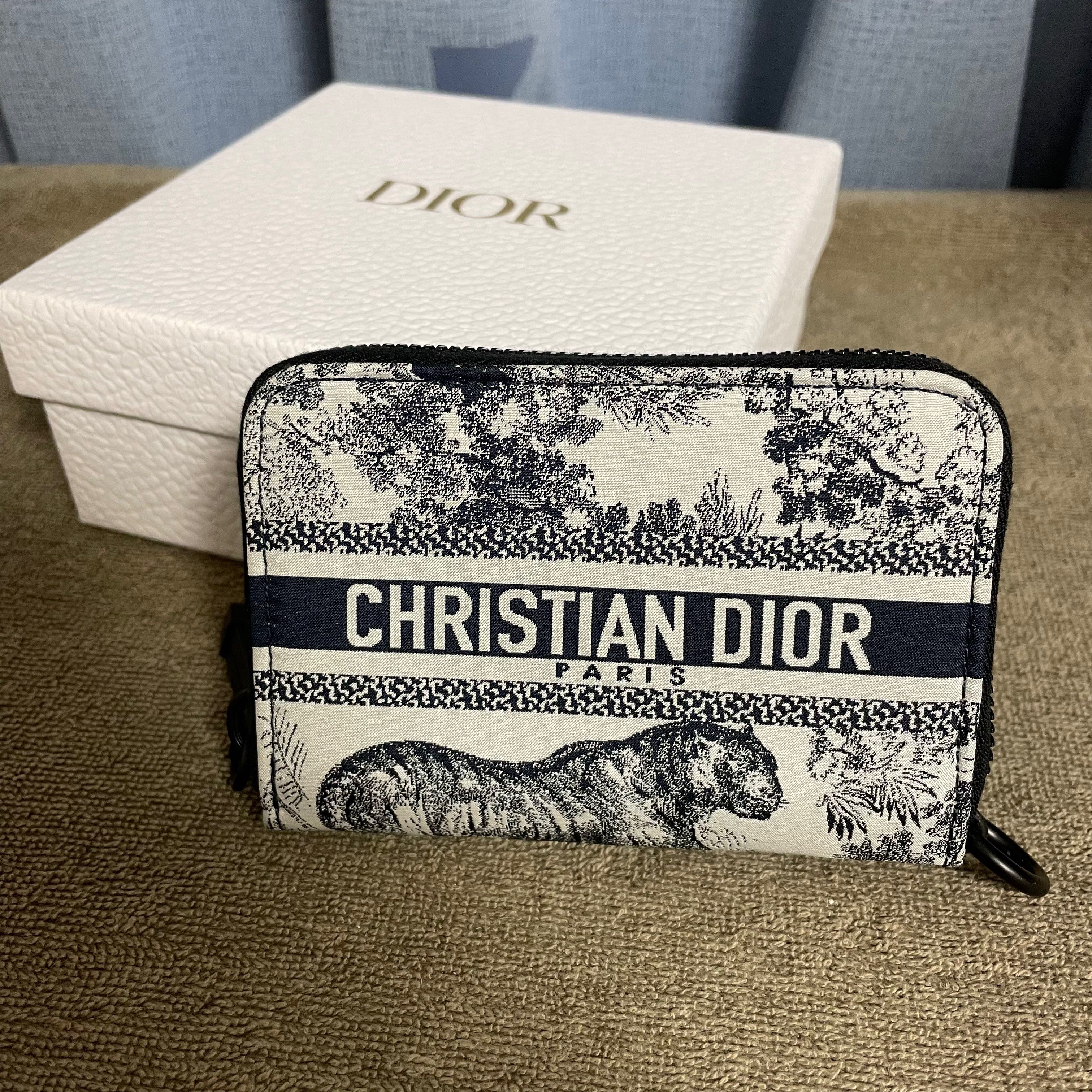 Dior Diortravel Detachable Card Holder "Blue"