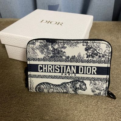 Dior Diortravel Detachable Card Holder "Blue"