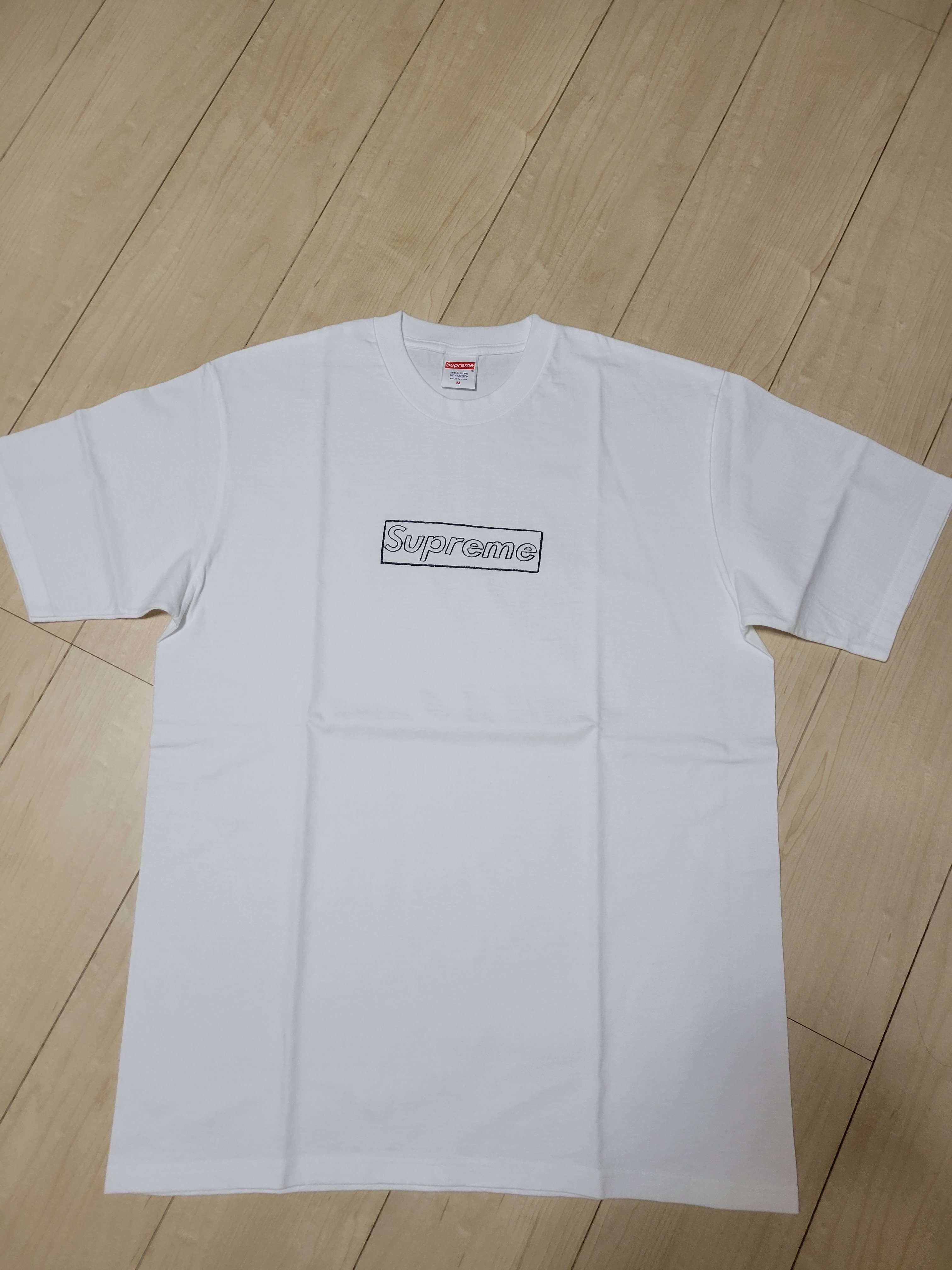 Supreme KAWS Chalk Logo Tee "White"
