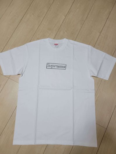 Supreme KAWS Chalk Logo Tee "White"