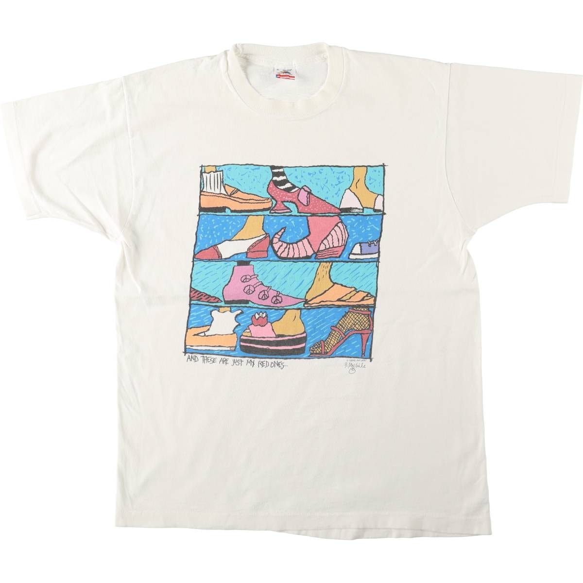古着 90年代 フルーツオブザルーム FRUIT OF THE LOOM アートTシャツ USA製 メンズXL相当 ヴィンテージ/eaa661919