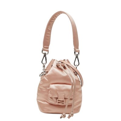 フェンディ モントレゾール ミニ ハンドバッグ ショルダーバッグ 2WAY 8BS010 ピンク サテン レディース FENDI 【中古】