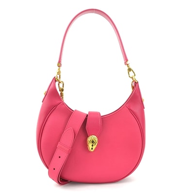 ブルガリ BVLGARI ショルダーバッグ セルペンティ レザー マゼンタ レディース【中古】 90030k