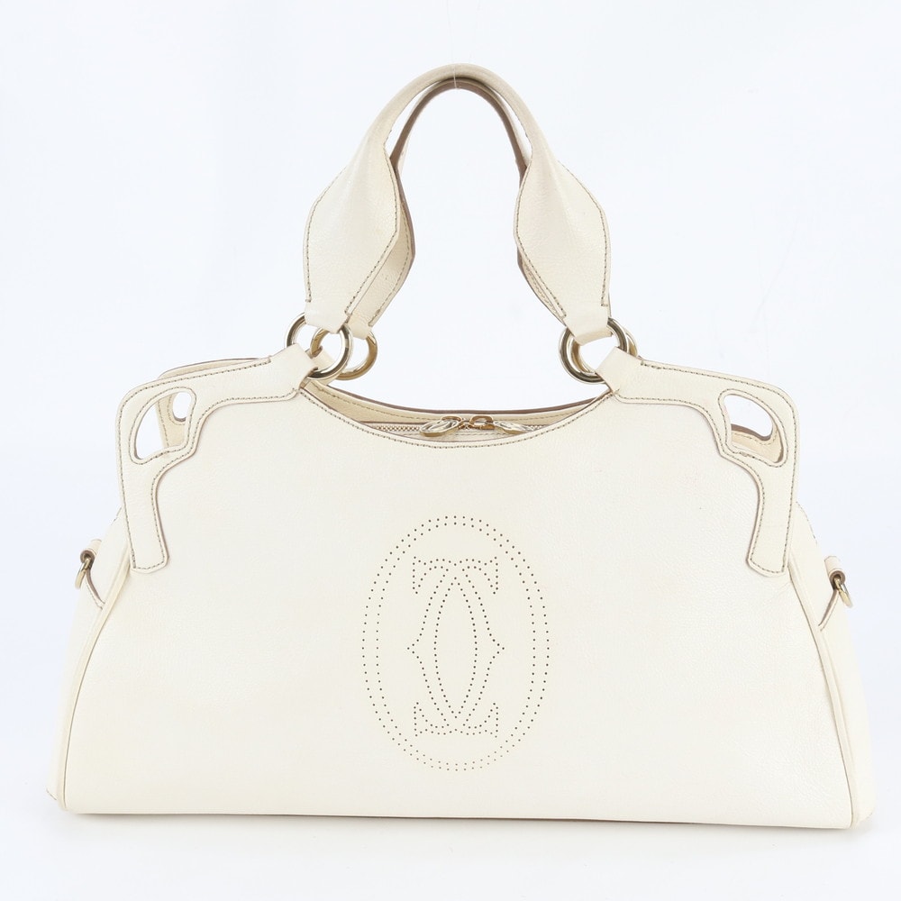 ■美品 カルティエマルチェロ ドゥ カルティエ トート バッグ レザー