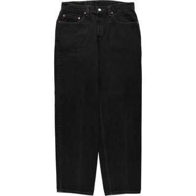古着 00年代 リーバイス Levi's 550 RELAXED FIT ブラックデニム テーパードデニムパンツ メンズw33相当/eaa633933