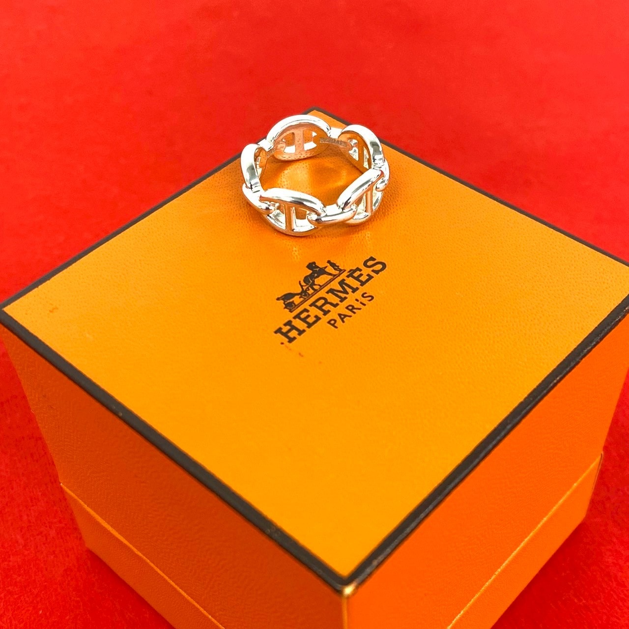 HERMES エルメス シェーヌダンクル アンシェネ リング シルバー925 リング・指輪 12号 シルバー
 35040