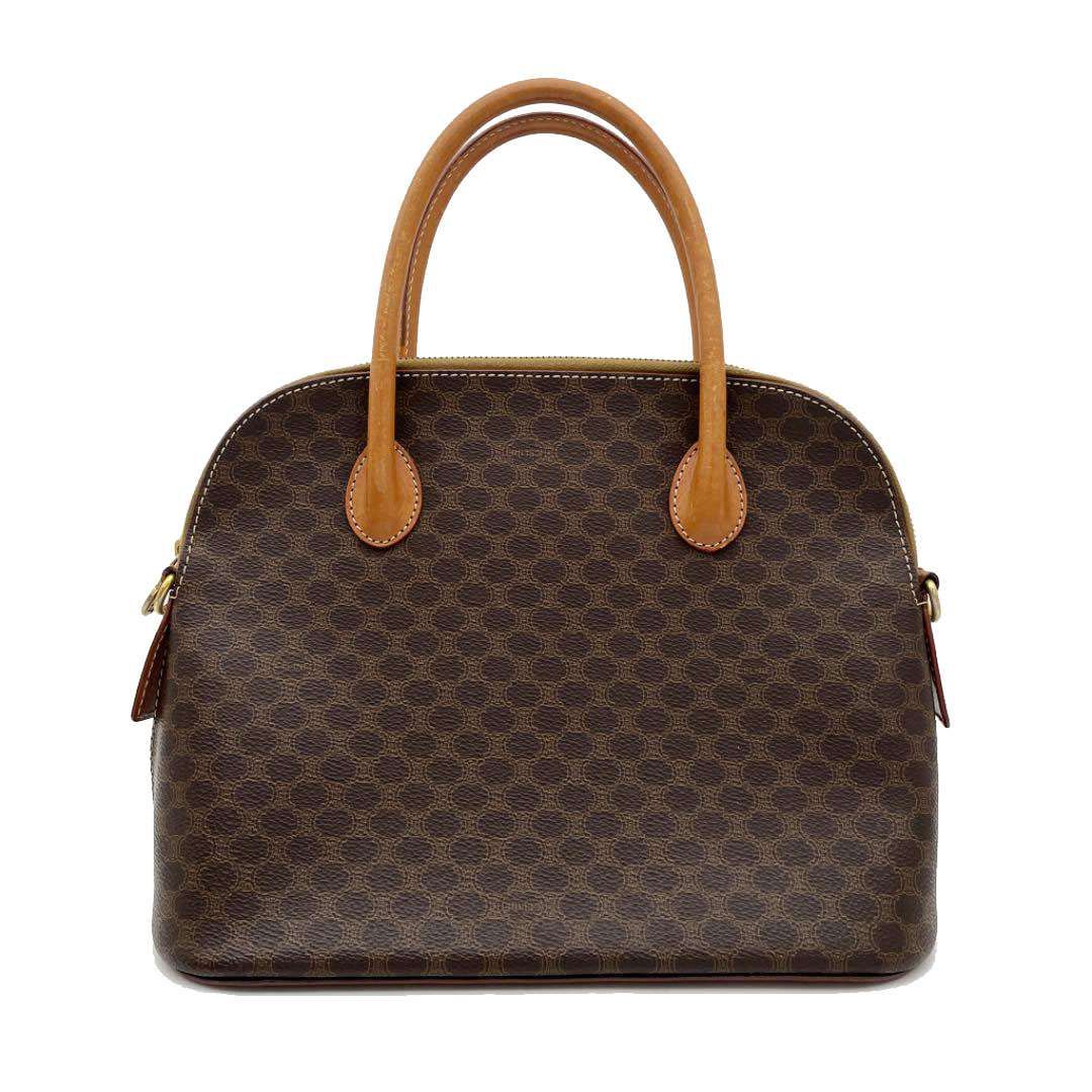 CELINE Preowned Macadam 2Way Handle Bag "Brown"