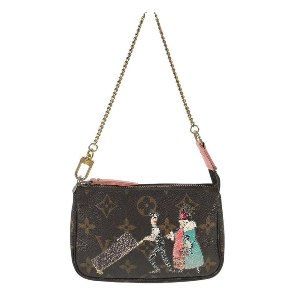 ルイヴィトン LOUIS VUITTON ミニ ポシェット アクセソワール M60290 モノグラム ポーターライン カバン かばん ショルダーバッグ チェーン ポーチ ハンドバッグ モノグラムキャンバス ブラウン