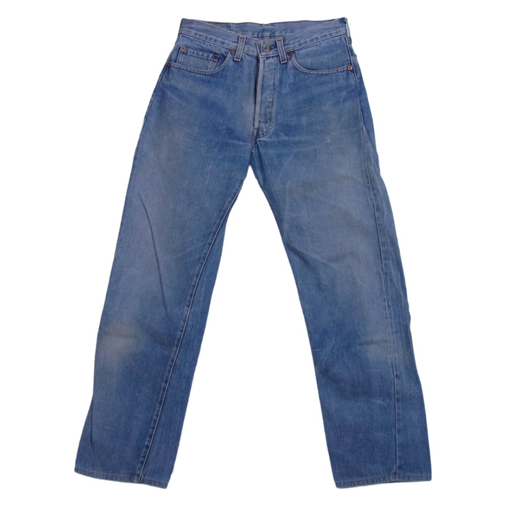 Levi's リーバイス デニムパンツ 80s 501 赤耳 smalle 裏刻印555 USA製 バレンシア工場 ボタンフライ デニム パンツ ライトブルー系 W30/L30【中古】
