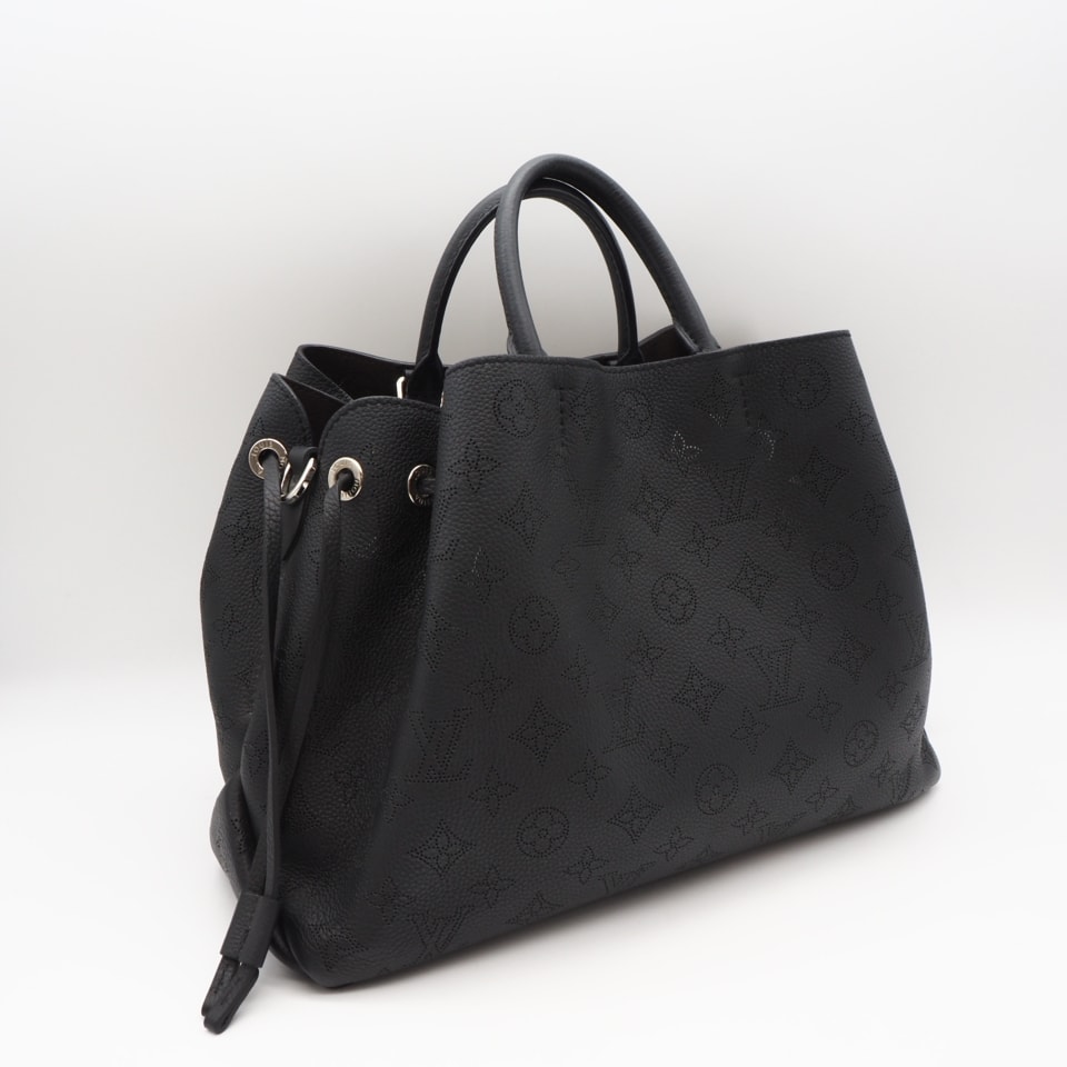 美品 LOUIS VUITTON ルイ・ヴィトン マヒナ ベラ トート M59200 ハンドバッグ ブラック カーフレザー レディース