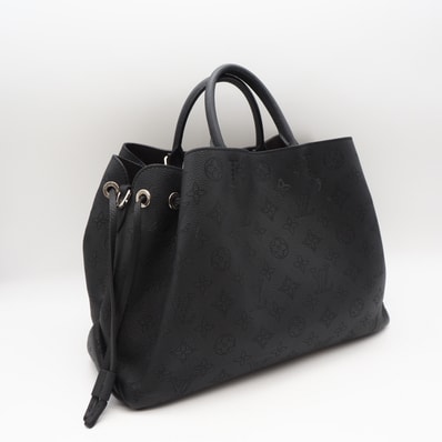 美品 LOUIS VUITTON ルイ・ヴィトン マヒナ ベラ トート M59200 ハンドバッグ ブラック カーフレザー レディース