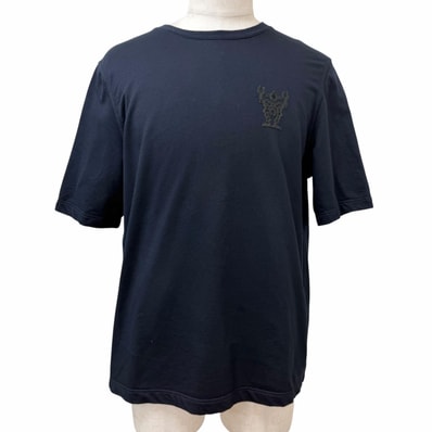美品 エルメス 半袖Tシャツ ハローミスターファリエール ネイビー メンズ M
