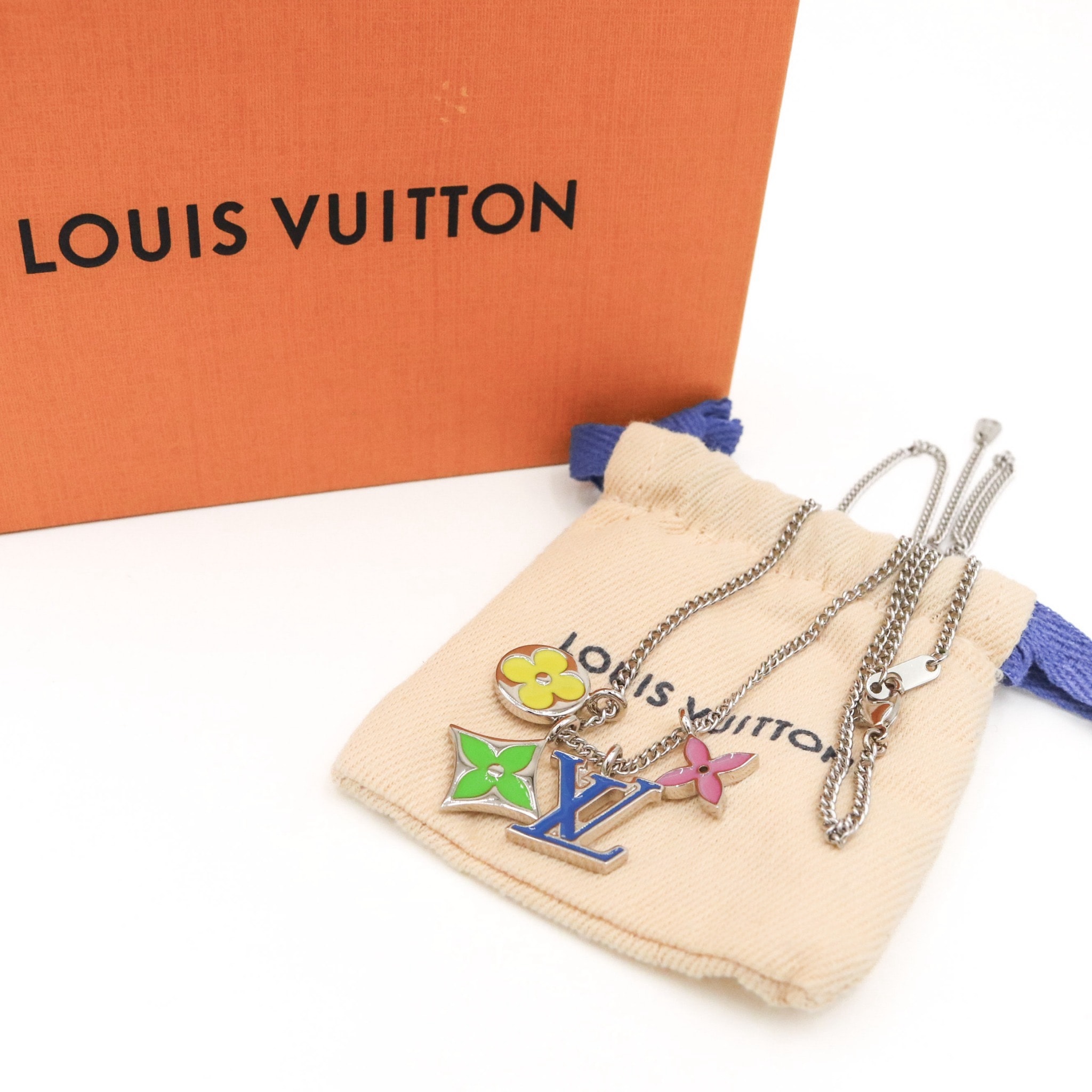 Louis Vuitton LV Instinct Enamel Pendant "Silver"