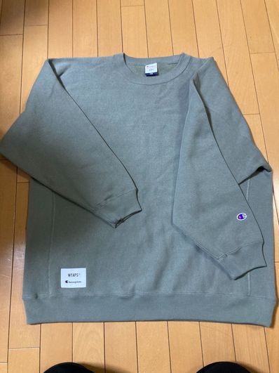 Wtaps ACADEMY / CREW NECK / COTTON. CHAMPION. REVERSE WEAVE "Olive Drab" (672)