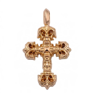 クロムハーツ CHROME HEARTS タイニー フィリグリークロス チャーム K22ゴールド メンズ【中古】【ABランク】