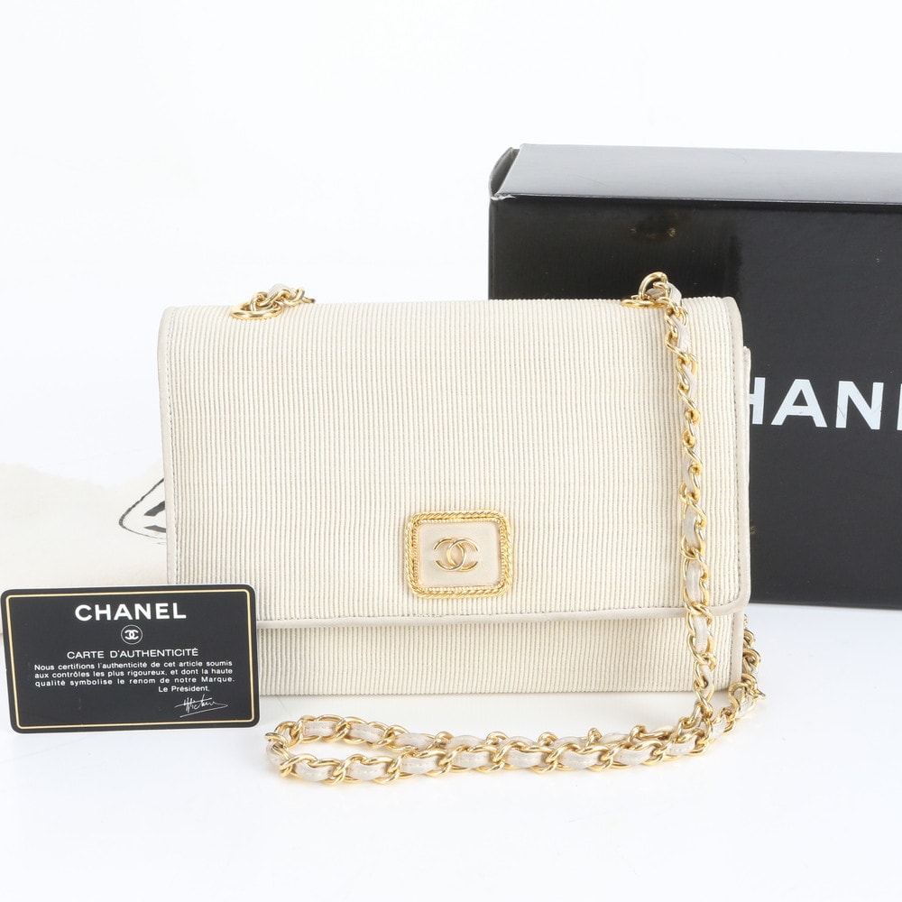 ■極美品 シャネル チェーン ホースヘアショルダーバッグ レザー