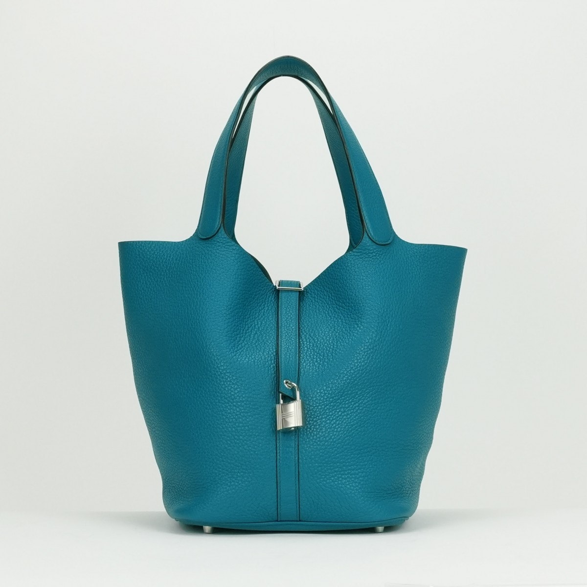 エルメス HERMES ピコタンロックGM ピコタンロック GM ピコタンロック26 バッグ トートバッグ トリヨンクレマンス ターコイズ Turquoise ブルー Blue 青 シルバー金具 ハンドバッグ
