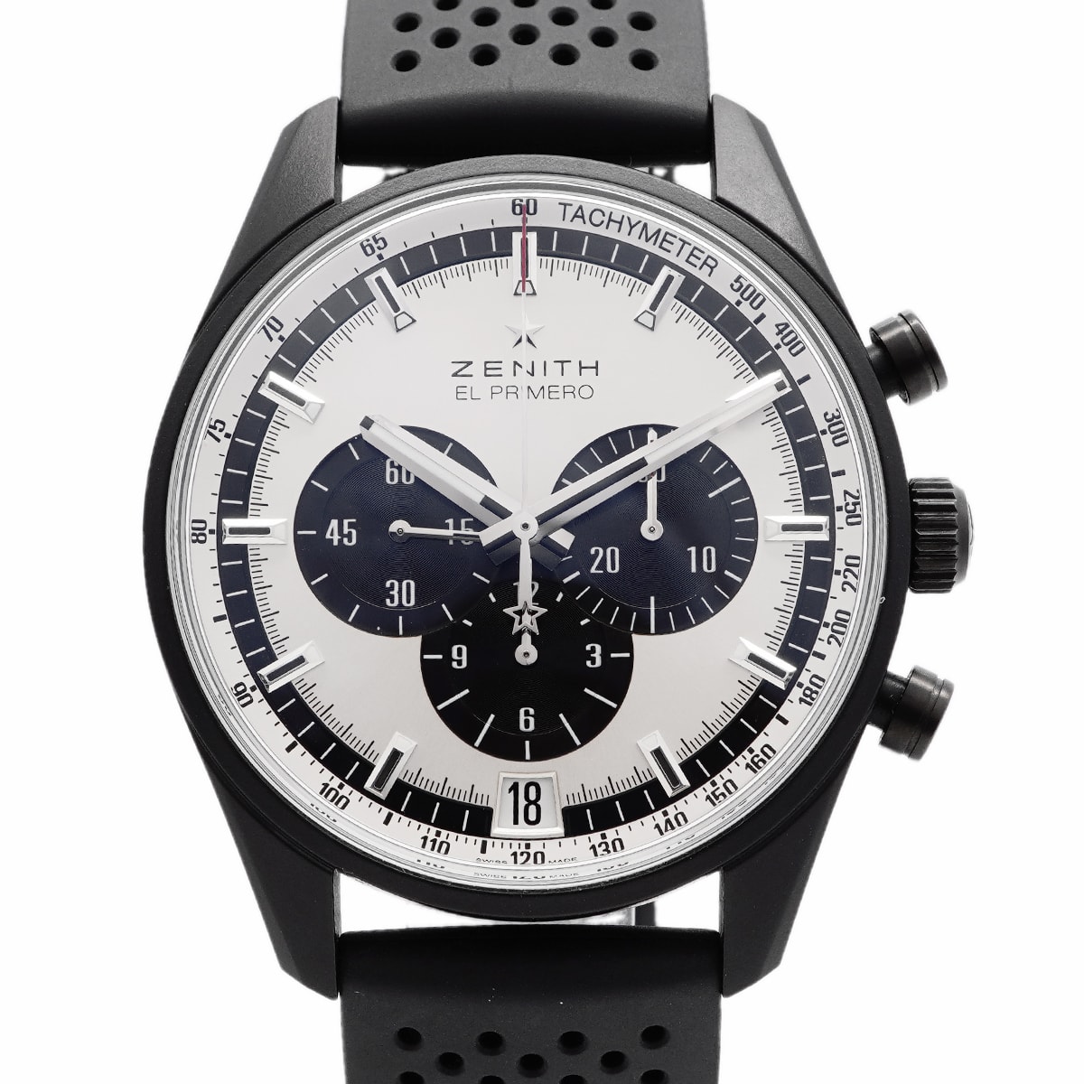 ★最終価格★SALE【6whd0282】ゼニス エル プリメロ クロノマスター 24.2041.400/01.R576 シルバー文字盤【中古】腕時計 メンズ