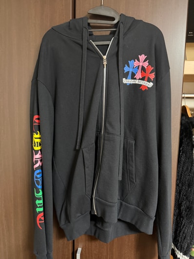Chrome Hearts Multi Color Cross Cemetery Zip Up Hoodie "Black"