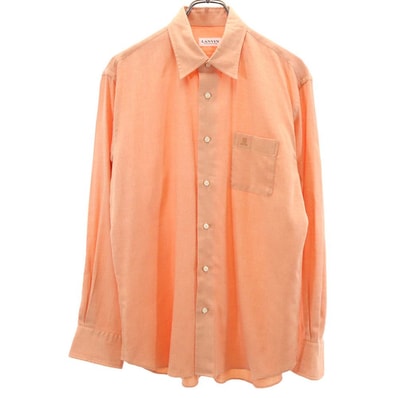 LANVIN ランバン 長袖 シャツ L オレンジ系