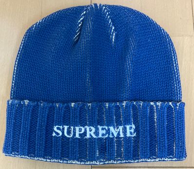 Supreme Overprint Beanie "Blue"