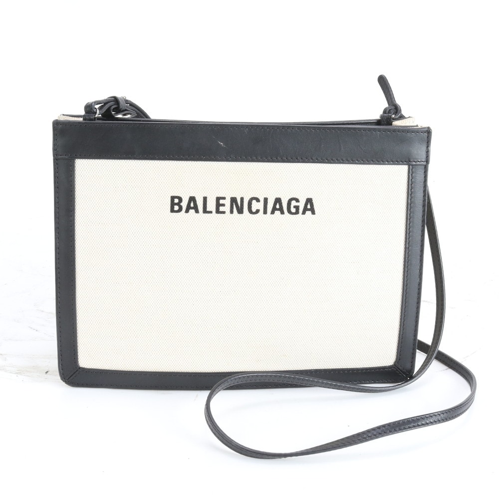 ■美品 バレンシアガ ネイビー ポシェット 339937 ショルダーバッグ