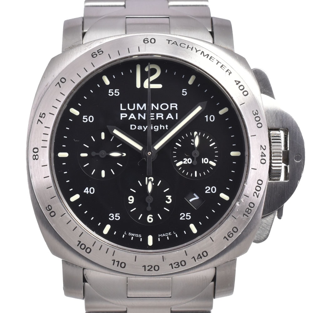 パネライ PANERAI PAM00236 ルミノール クロノグラフ デイト ブラック 自動巻き メンズ 良品 内箱・保証書付き 腕時計 N#151156