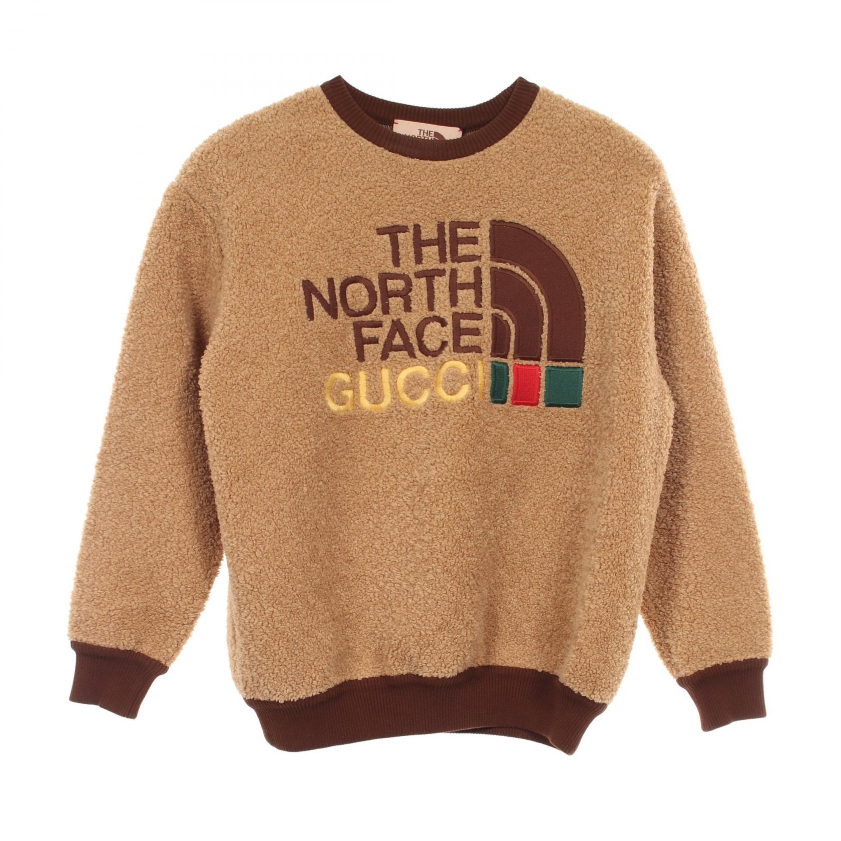 グッチ GUCCI GUCCI × THE NORTH FACE ボア 衣料品 トップス アクリル / ポリエステル メンズ ベージュ系 / ブラウン系 / マルチカラー 【中古】