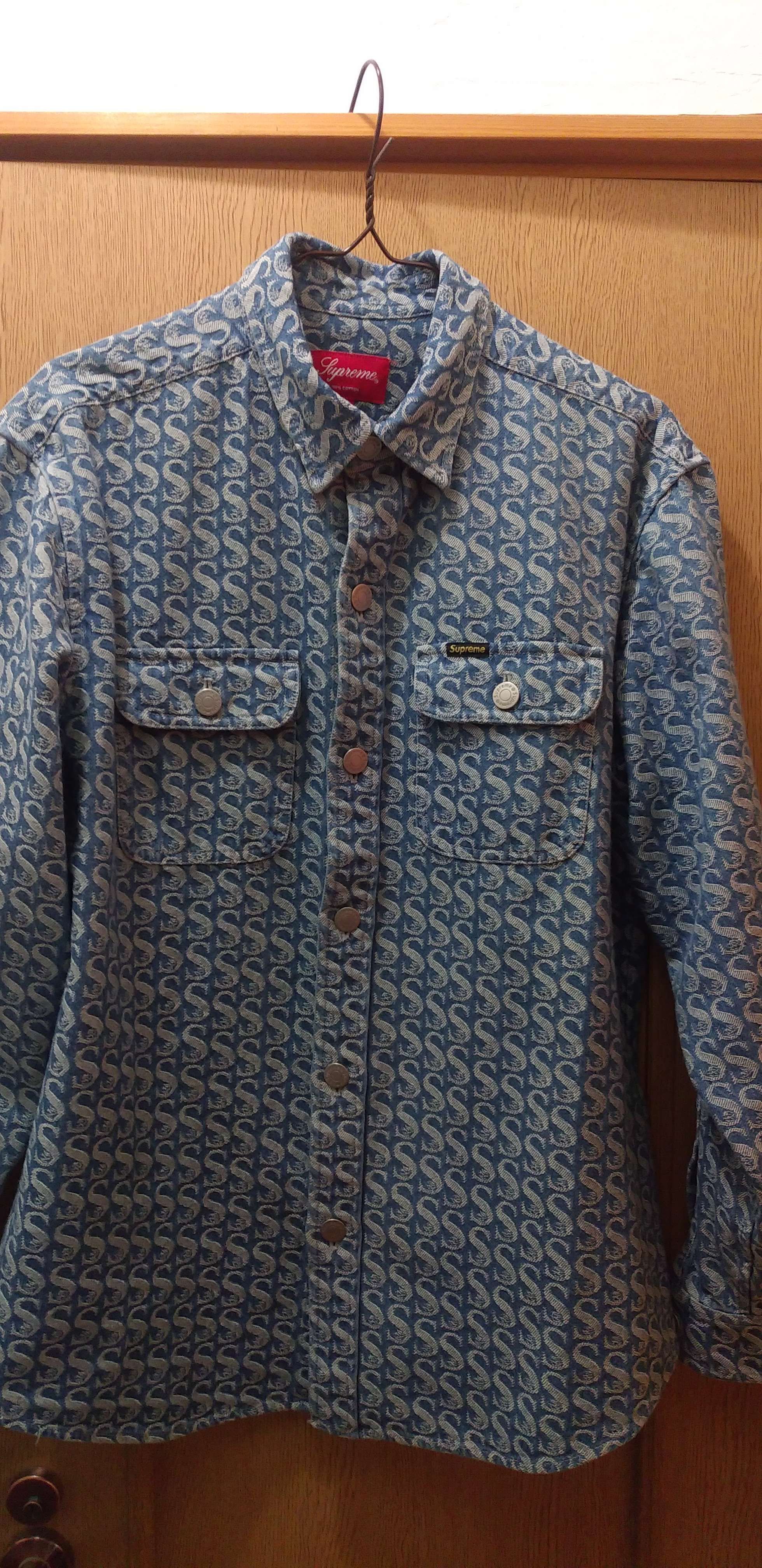 Supreme Monogram Denim Shirt "Blue"
