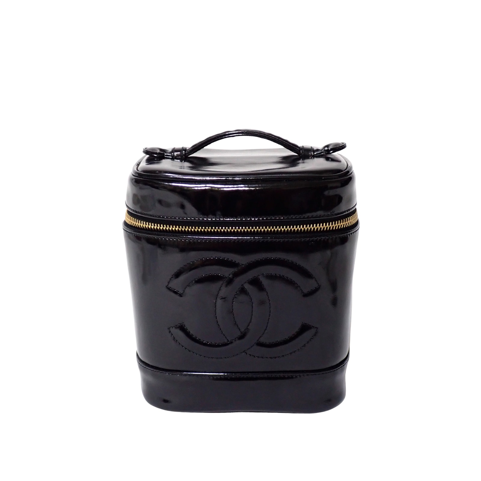 C (やや傷や汚れあり)】CHANEL シャネル ココマーク 縦型 バニティ