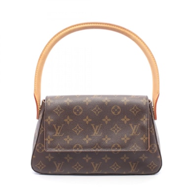 ルイ・ヴィトン LOUIS VUITTON ミニルーピング ハンドバッグ バッグ PVCコーティングキャンバス レザー モノグラム レディース ブラウン系 M51147 【中古】