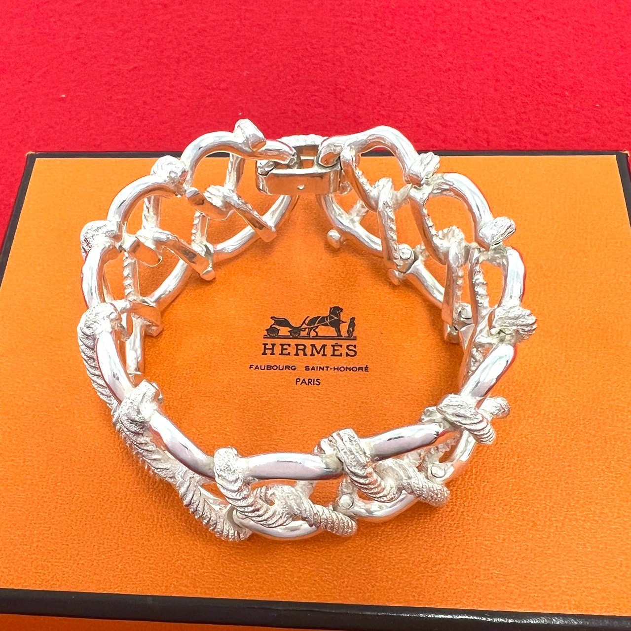 HERMES エルメス ツイスト ロープ ブレスレット シルバー800 ブレスレット シルバー
24002
