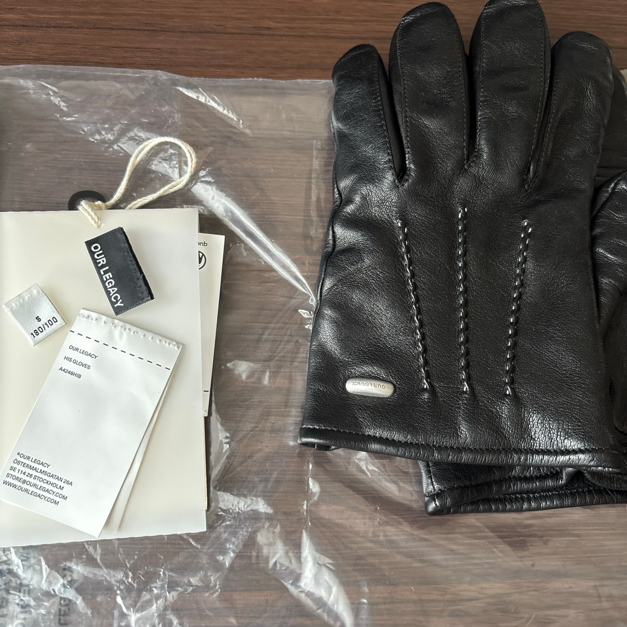 OUR LEGACY His Gloves Leather "Black"
