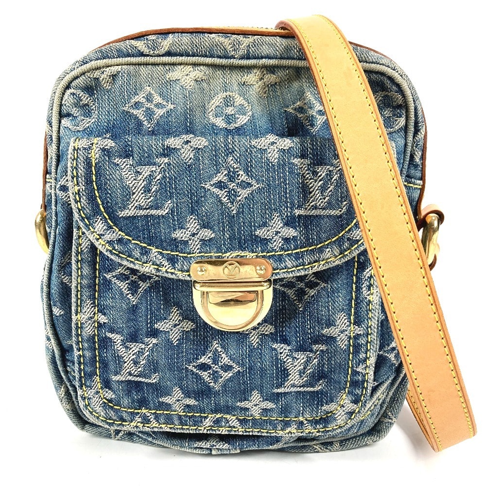 ルイヴィトン LOUIS VUITTON カメラバッグ M95348 モノグラムデニム カバン 斜め掛け ポシェット ショルダーバッグ モノグラムデニムキャンバス ブルー