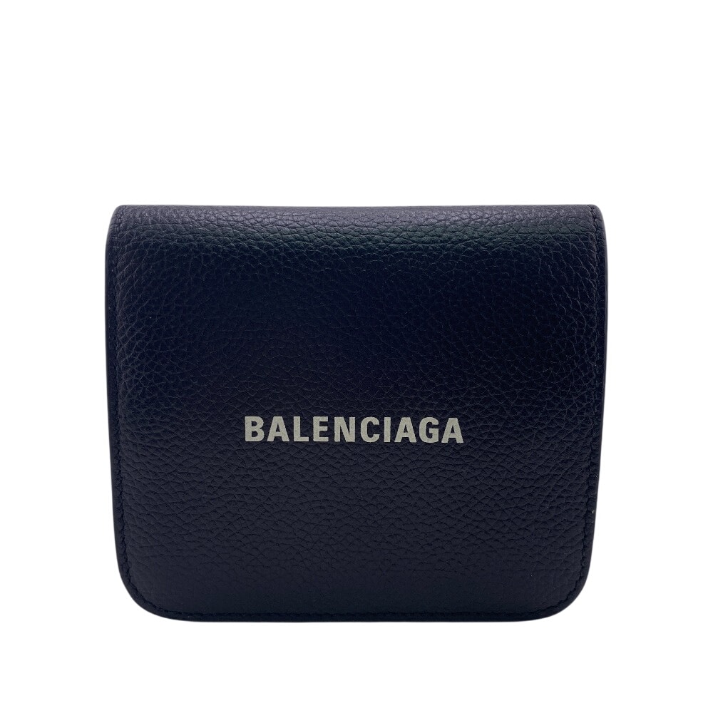 バレンシアガ BALENCIAGA 二つ折り財布 エブリデイ コンパクトウォレット 594216 ブラック