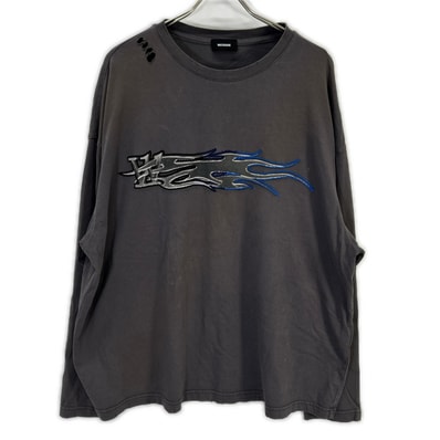 ウェルダン WD-TT0-24-752-U-CH グレー ヴィンテージ加工 長袖Tシャツ L