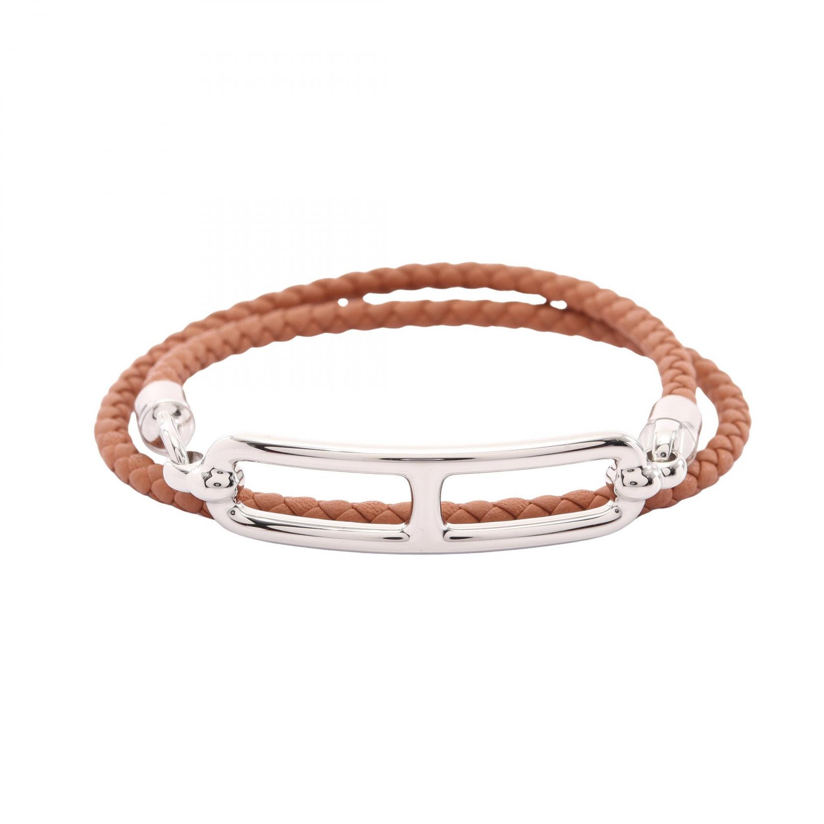 エルメス HERMES ルリ ドゥブルトゥール ブレスレット アクセサリー メタル ヴォースイフト ヴォースイフト レディース ブラウン系 / シルバー系 【中古】