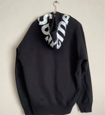 Supreme Contrast Hooded Sweatshirt "Black"