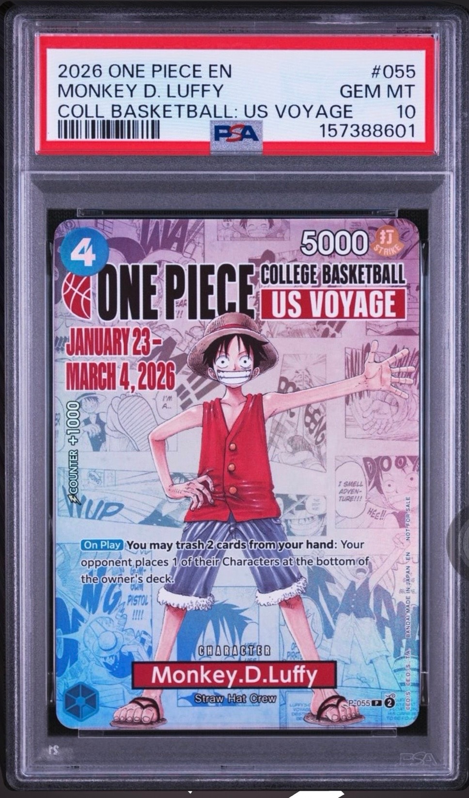 PSA10】モンキー・D・ルフィ：P (開封済) [P-055]【英語版